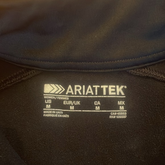 Ariat tek 1/2 zip black sweatshirt M new - Picture 9 of 12